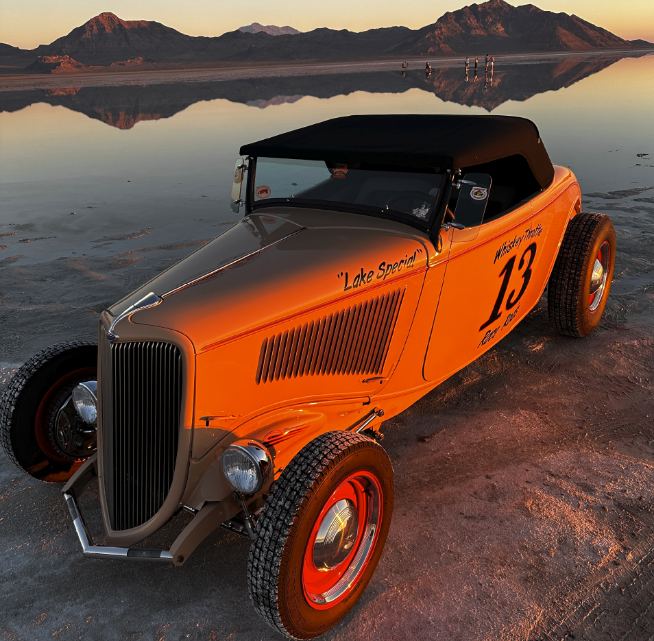 1934 Ford roadster front salt flats veritcal