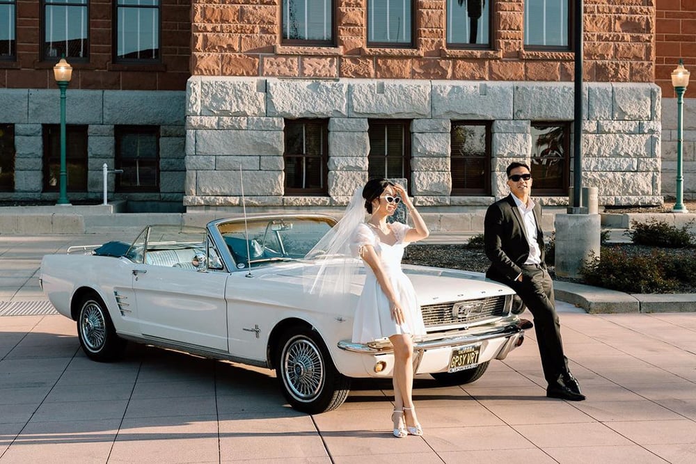1966 Mustang conv wedding 1000