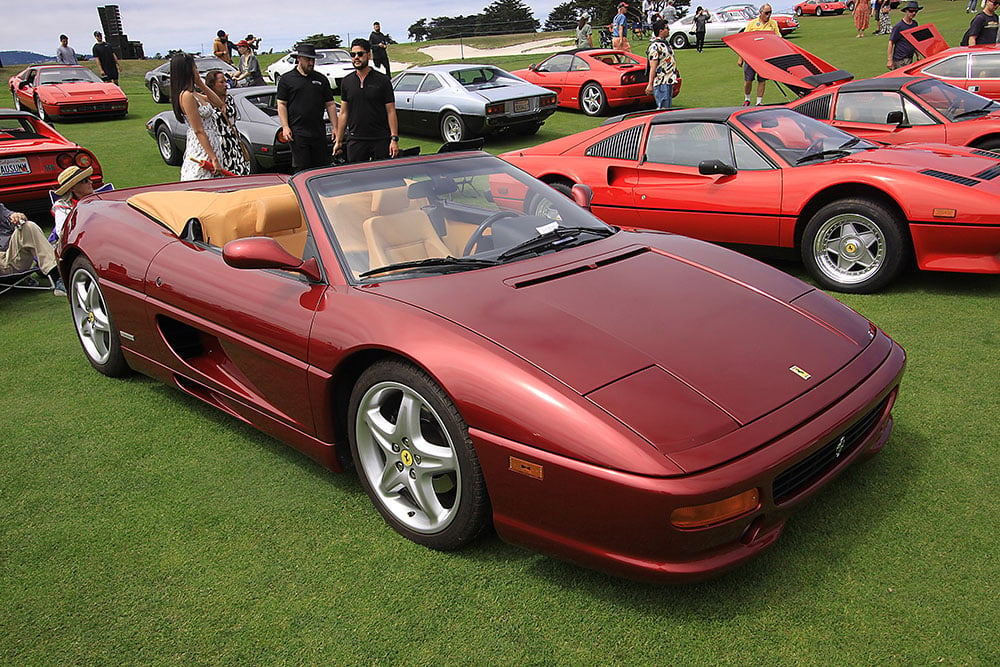 Ferrari in burgundy