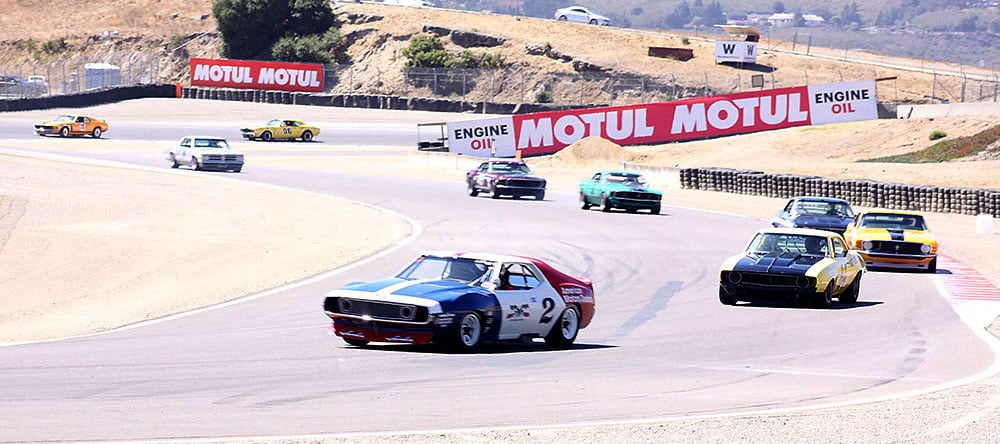 Trans Am cars at speed cropped