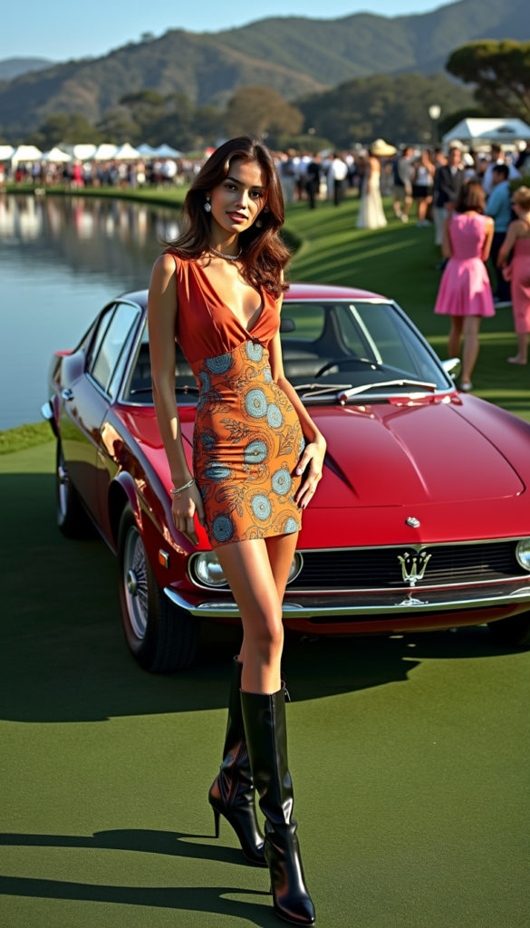 hot woman and Maserati