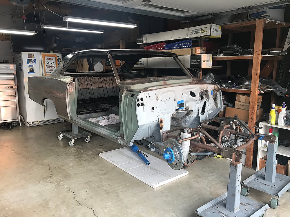 1967 Nova Lambert build front subframe