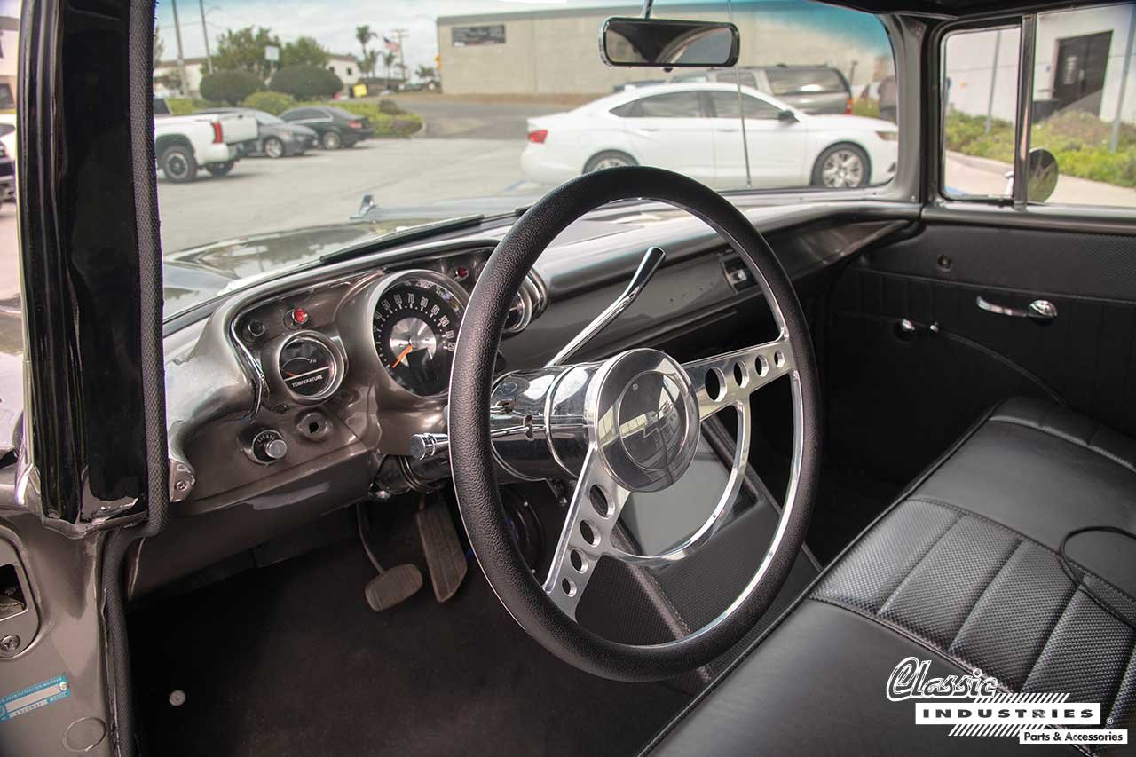 57_Chevy_Black_Grey_Dash_Steering_Wheel