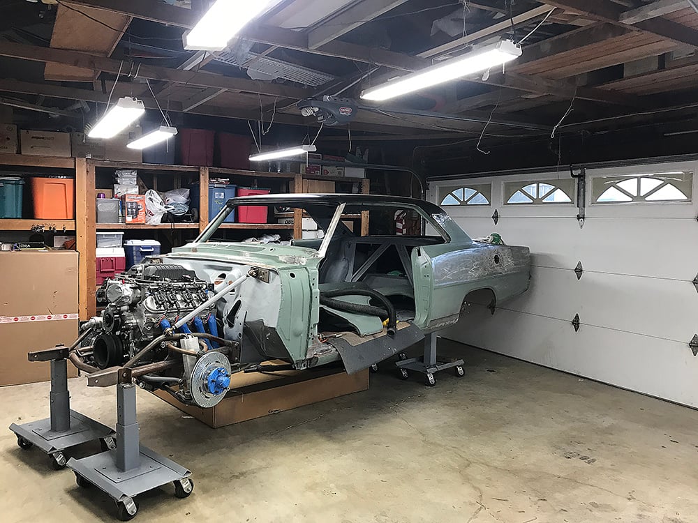 1967 Nova engine installed build Lambert