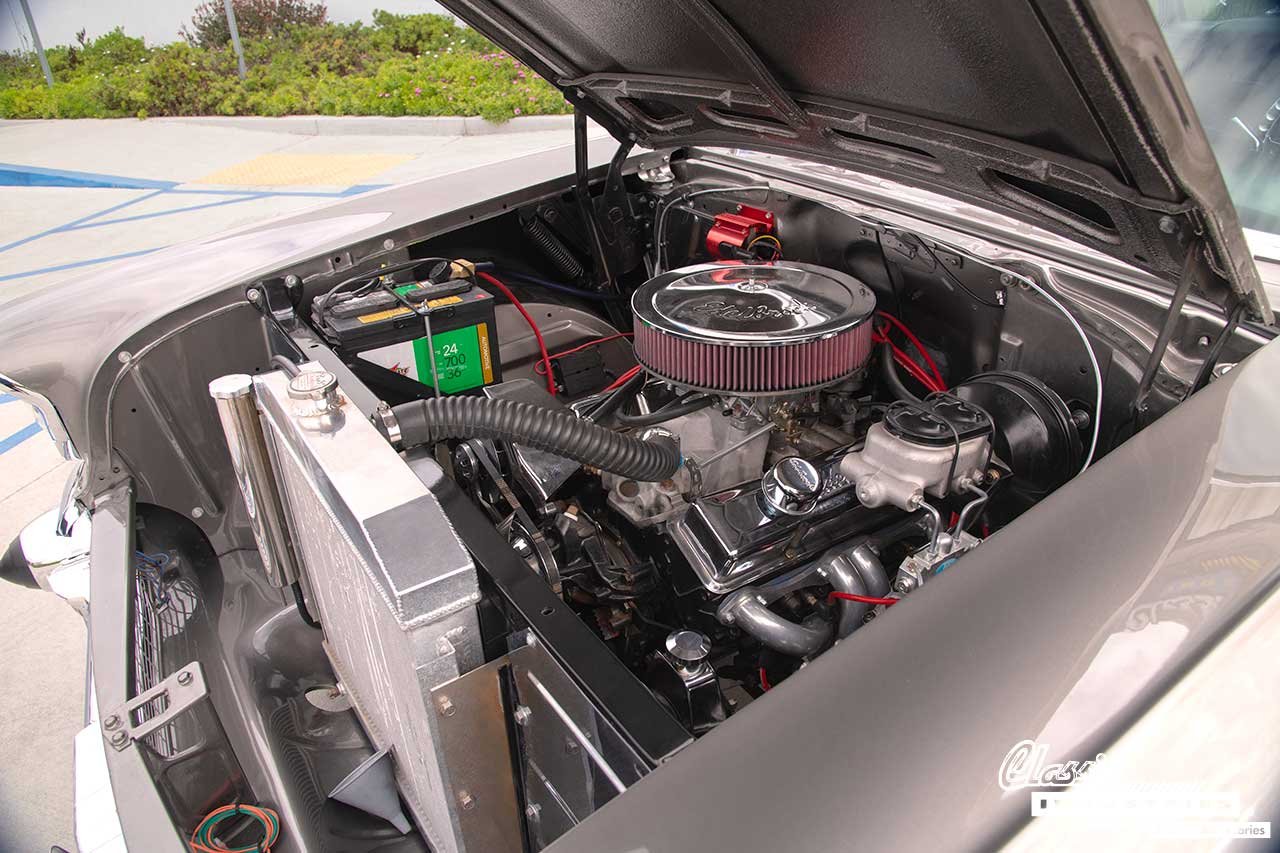 57_Chevy_Black_Grey_Engine