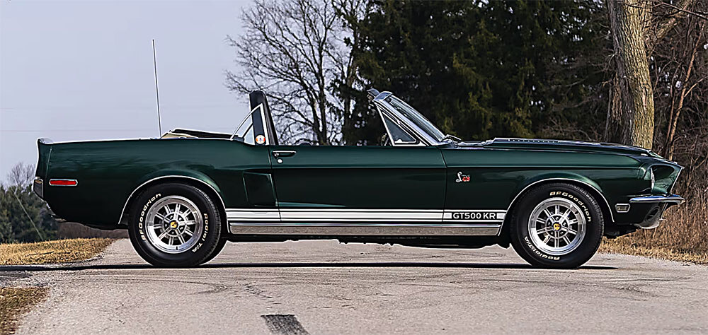 1968 GT500KR dark green conv paint-colors