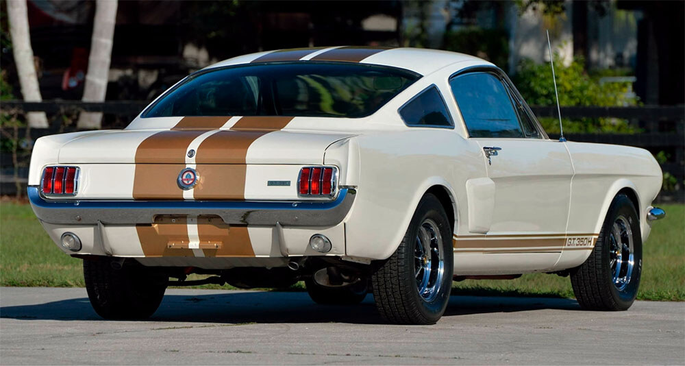 1966 Shelby GT350H white gold paint-colors