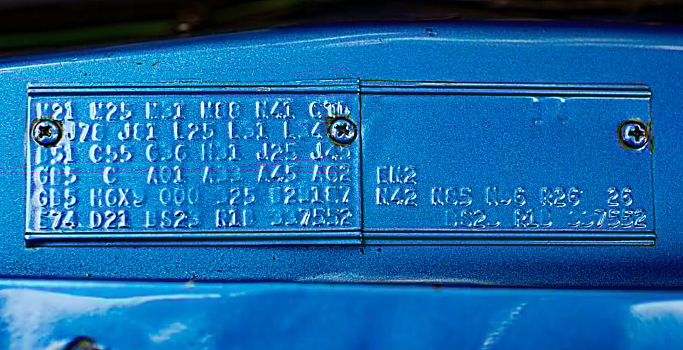 1971 Hemi Cuda Mopar fender tag decoder example