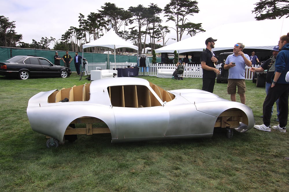 hand formed aluminum sports car body