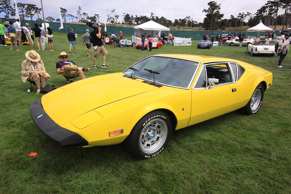 Yellow De Tomaso Pantera front