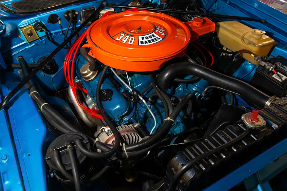 1973 Dodge Charger RT 340 engine with smog copy