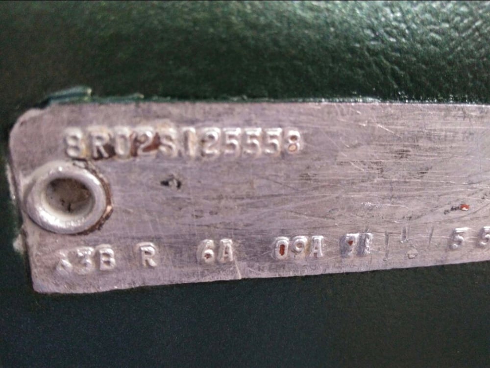 Bullitt door tag VIN code copy
