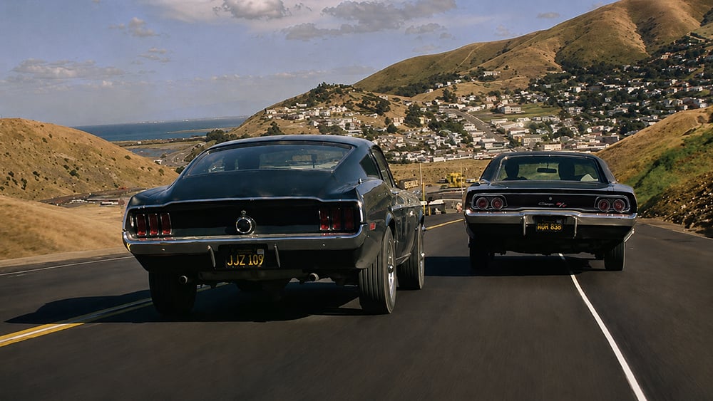 1968 Bullitt and 1968 Dodge Charger rear WC VDJ copy 2