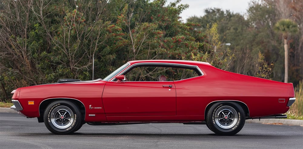 1970 Torino Cobra 429 red side view magic light copy