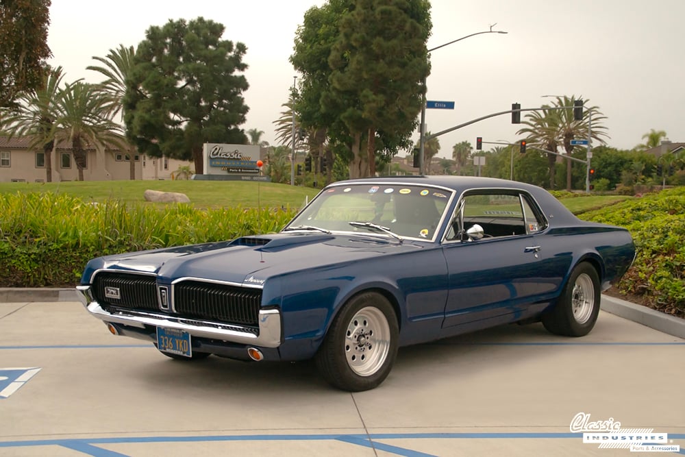 1968_Mercury_Cougar_Blue_Driver_Side_Three_Fourth_Front