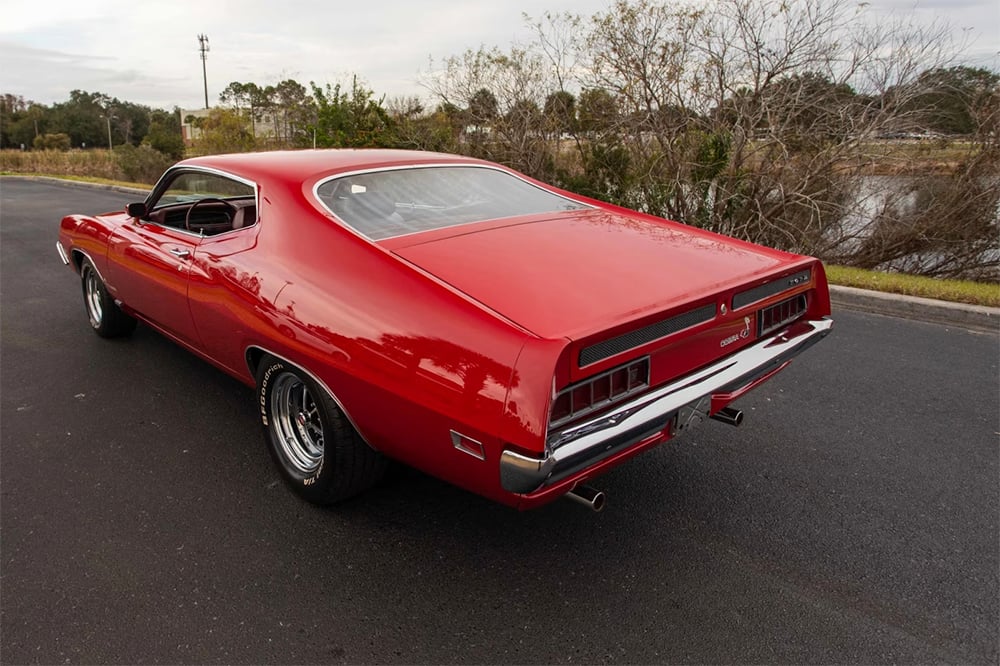 1970 Torino Cobra rearish view resale red magic light copy