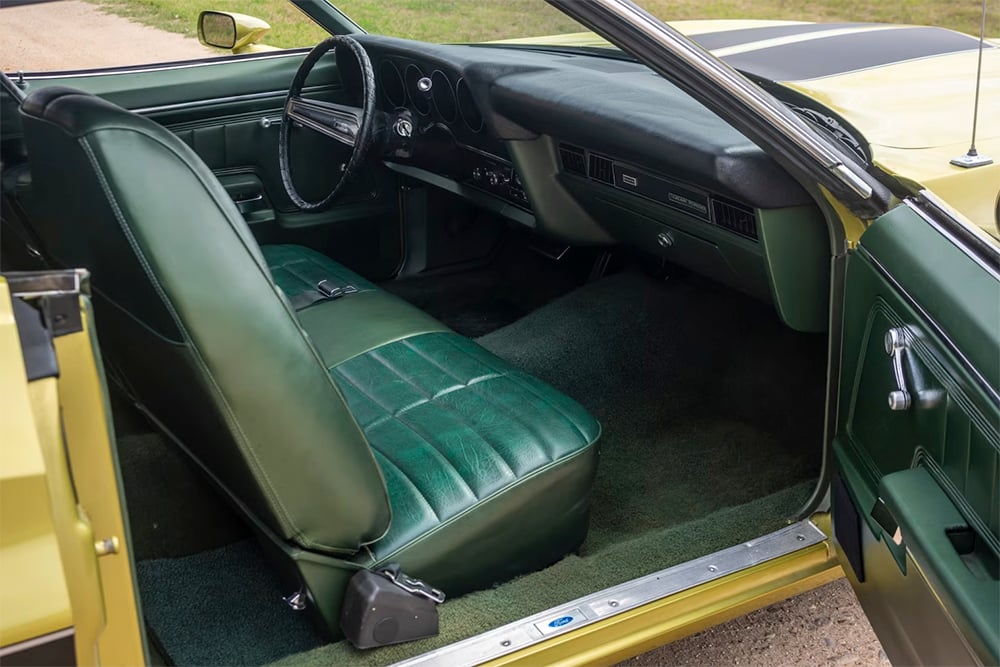 1972 Gran Torino interior green copy