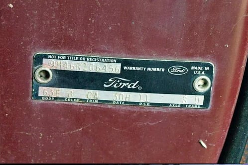1969 Torino door tag copy